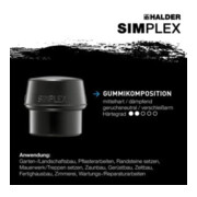 Halder SIMPLEX-Schonhammer Gummi-Kompositions-Einsatz, Stück 80 mm-5