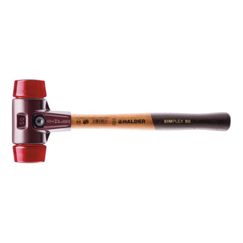Halder SIMPLEX-Schonhammer mit Kunststoff-Einsätzen (rot) 30G mm
