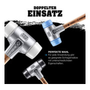 Halder Simplex-Schonhammer Mit Kunststoff-Einsätzen (Rot)-5