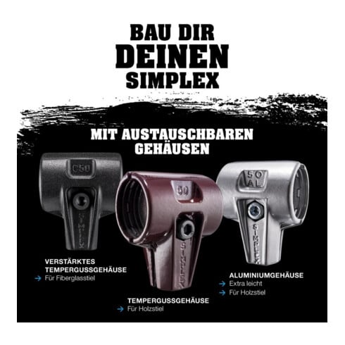 Halder Schonhammer mit Superplastikeinsätzen (weiß)