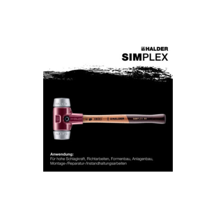 Halder SIMPLEX-Schonhammer mit Weichmetall-Einsätzen 60G mm