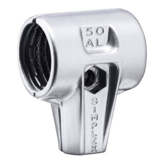 Halder SIMPLEX-Schonhammergehäuse ohne Einsätze, ohne Stiel 50A mm