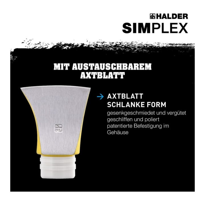 Halder Spaltaxt Simplex Axtblatt 100mm/Superplastikeinsatz 50mm Gesamt.L.765mm