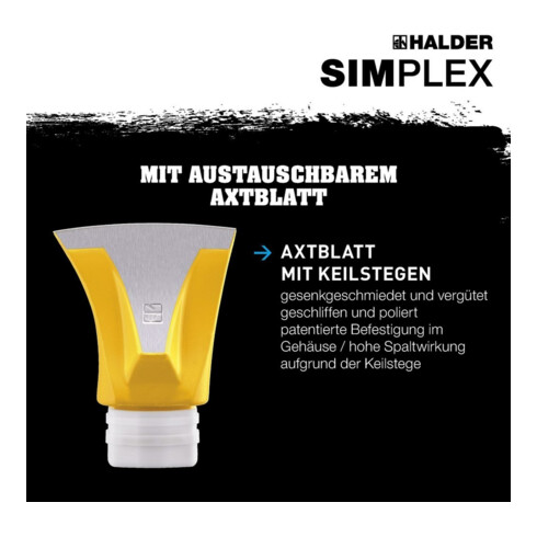 Halder Spaltaxt SIMPLEX D.50mm Hickory