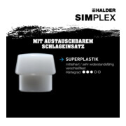 Halder Spalthammer L.850mm Simplex Hickorystiel 4100g m.Stielschutz-4