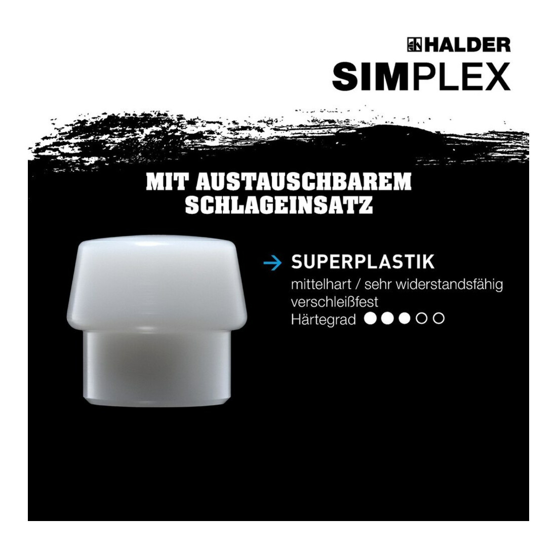 Halder Spalthammer L.850mm Simplex Hickorystiel 4100g m.Stielschutz