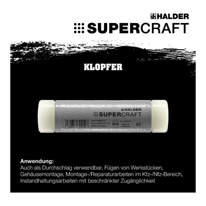 Halder SUPERCRAFT-Klopfer/Durchschl.-Set 4tlg. Rückschlagfrei