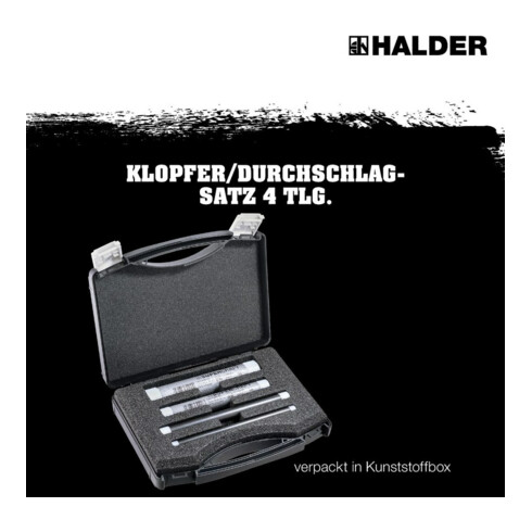Halder SUPERCRAFT-Klopfer/Durchschl.-Set 4tlg. Rückschlagfrei