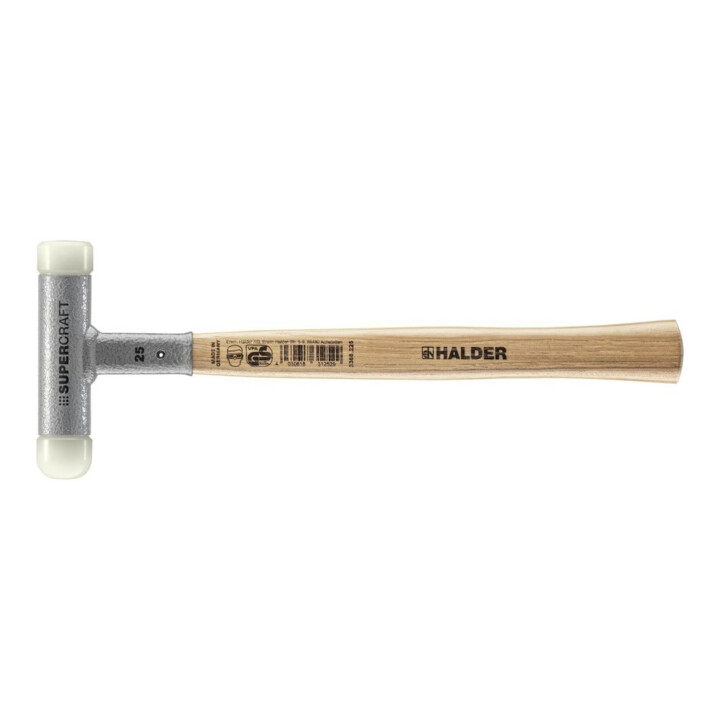 Halder SUPERCRAFT-Schonhammer 25mm m. 1 abger. Kopf rückschlagfrei