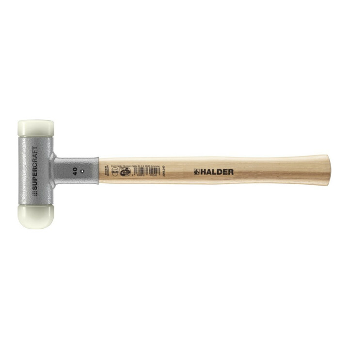 Halder SUPERCRAFT-Schonhammer 40mm m. 1 abger. Kopf rückschlagfrei