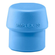 Halder Tassello in plastica TPE soft per mazzuola SIMPLEX, blu, per testa mazzuola Ø30mm