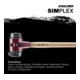 Halder Vorschlaghammer SIMPLEX 60mm Gummi m. Standfuss Stahlgussgehäuse-1