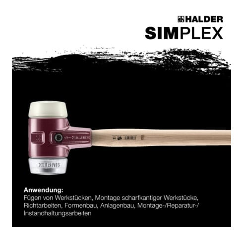 Halder Vorschlaghammer Simplex 80mm Nylon/WM.