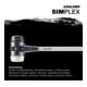 Halder Vorschlaghammer .Simplex Fiber. 80mm Gummi/Superpl.