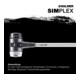 Halder Vorschlaghammer .Simplex Fiber. 80mm Gummi/Weichm.-1