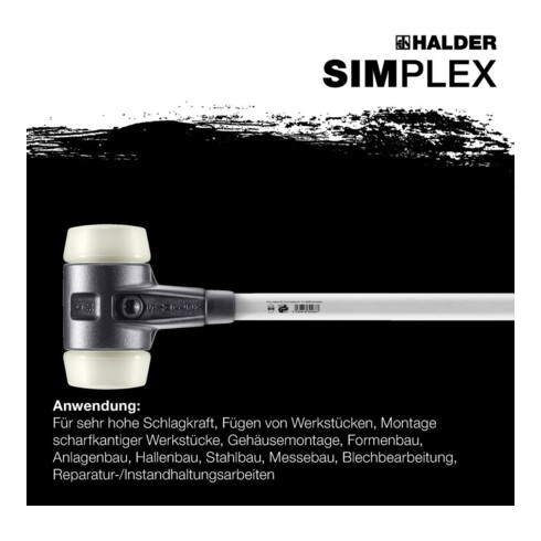 Halder Vorschlaghammer .Simplex Fiber. 80mm Nylon