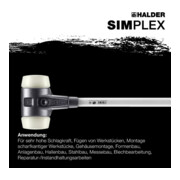 Halder Vorschlaghammer .Simplex Fiber. 80mm Nylon