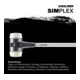 Halder Vorschlaghammer .Simplex Fiber. 80mm Superpl./Nylon-5