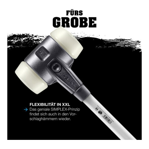 Halder Vorschlaghammer .Simplex Fiber. 80mm Superplastik
