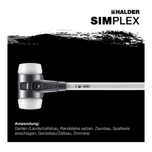 Halder Vorschlaghammer .Simplex Fiber. 80mm Superplastik