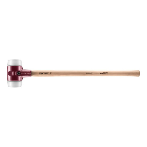 Halder Vorschlaghammer SIMPLEX Kopf-D.80mm mittelhart Superplastik weiß Hickory