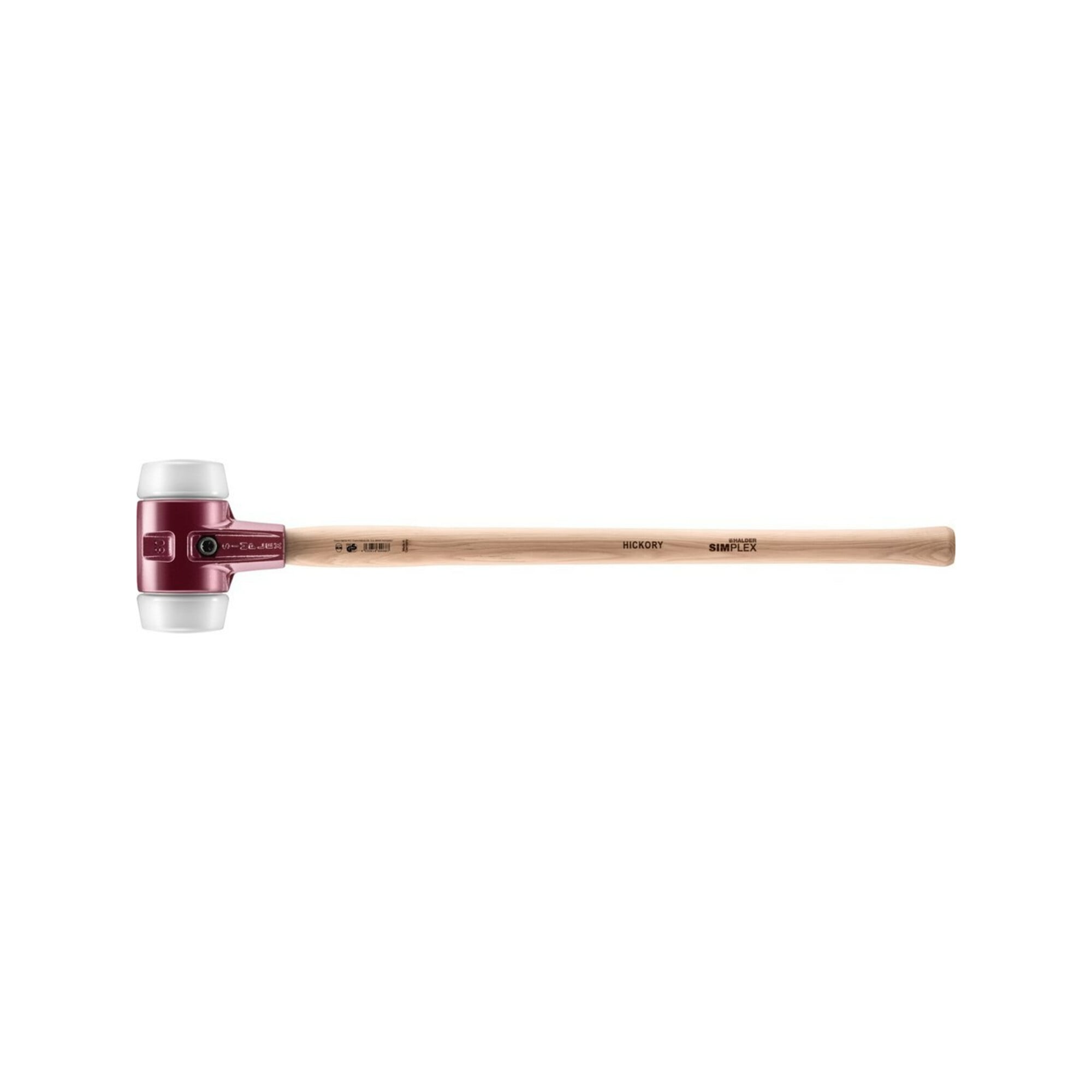 Halder Vorschlaghammer SIMPLEX Kopf-D.80mm mittelhart Superplastik weiß Hickory