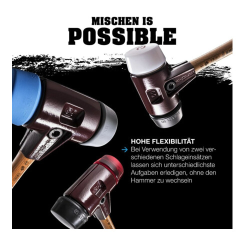Halder Vorschlaghammer Simplex 80mm Gummi/Nylon