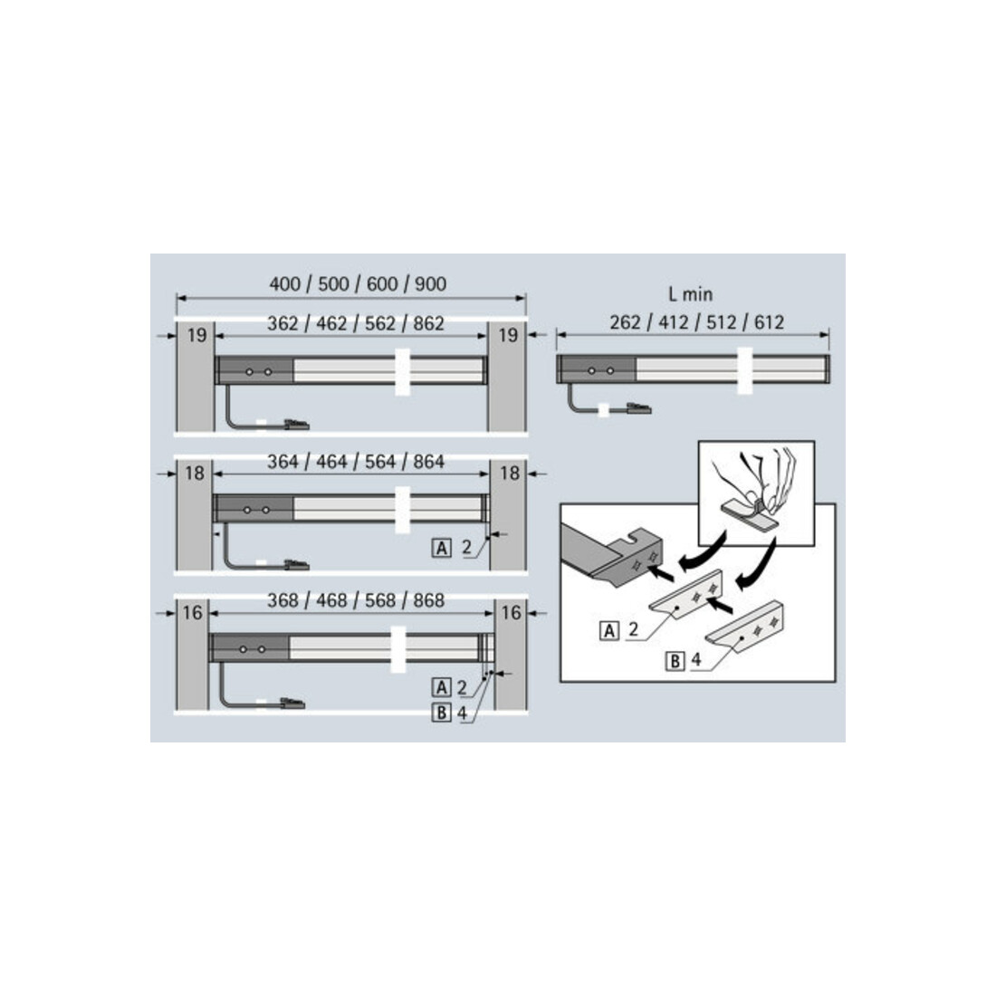halemeier Innoline Plus nw 12V 1.8W L301-400mm mit IR Sensor