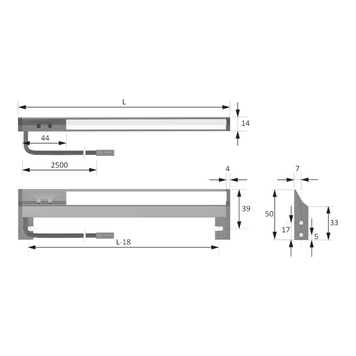 halemeier Innoline Plus nw 12V 2.3W L401-500mm mit IR Sensor