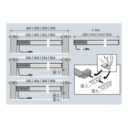halemeier Innoline Plus nw 12V 3.2W L601-700mm mit IR Sensor