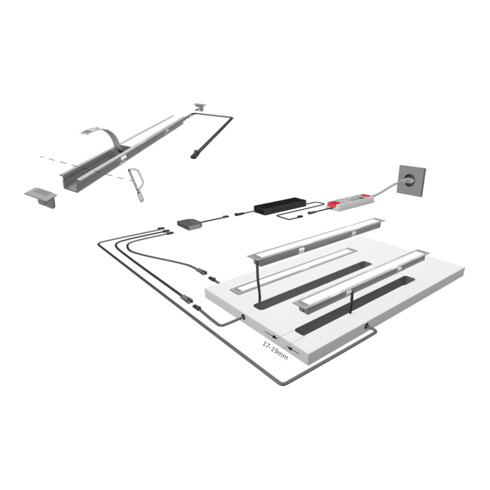 Halemeier KitchenLine 567 mw 12VDC schwarz 9,7W