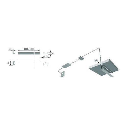 halemeier LED ChannelLine D opal L 3000 mm, Profil