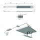 halemeier LED PowerSquare 180mm ww Alu, 12VDC, 1.8W, 1.8m-5