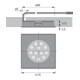 halemeier LED Sign Plus eck., Alu Opt.nw,12V,2.3W,IP44,2m-2