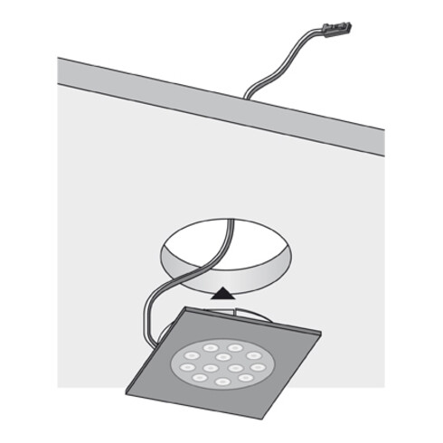 halemeier LED Sign Plus eck., Alu Opt.nw,12V,2.3W,IP44,2m
