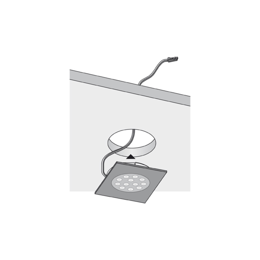halemeier LED Sign Plus eck., Alu Opt.nw,12V,2.3W,IP44,2m