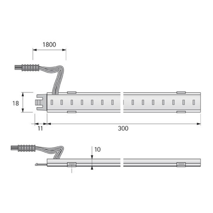 halemeier LED SuperStripe nw 200mm 24VDC, 2.9W