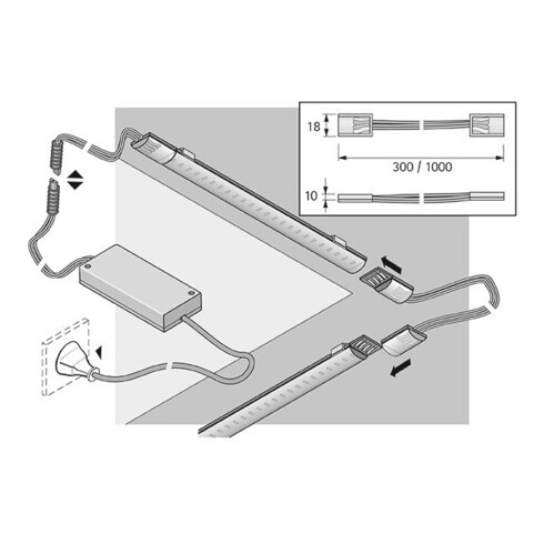 halemeier LED SuperStripe nw 200mm 24VDC, 2.9W