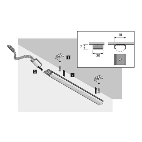 halemeier LED SuperStripe nw 200mm 24VDC, 2.9W