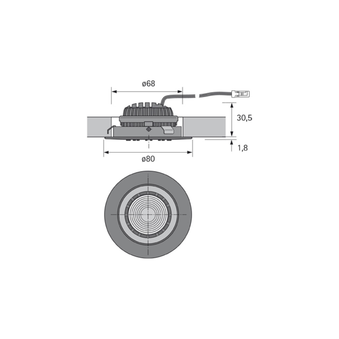 halemeier LED SuperSwing Aluminium Optik nw