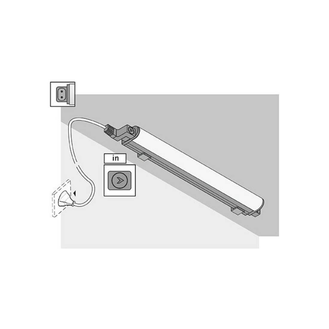 halemeier LiteLine Basic LED 18W ww, L 1532mm, m. Zubehör