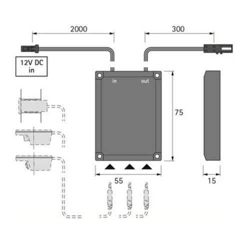 halemeier MultiSwitch Infrarotsens. IR Sensor 1.8m LTG