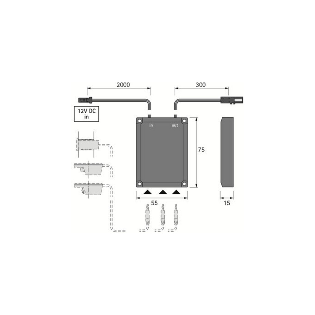 halemeier MultiSwitch Infrarotsens. IR Sensor 1.8m LTG