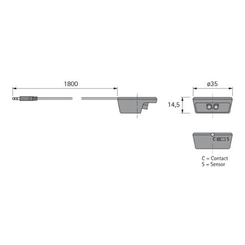halemeier MultiSwitch Infrarotsens. IR Sensor 1.8m LTG