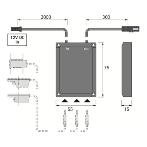 halemeier MultiSwitch Schalter / Dimmer 1.8m LTG
