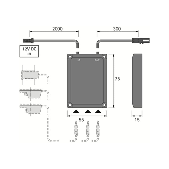 halemeier MultiSwitch Schalter / Dimmer 1.8m LTG