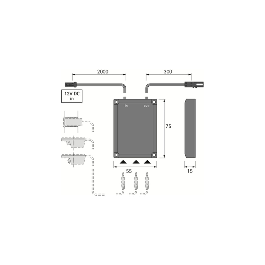 halemeier MultiSwitch Schalter / Dimmer 1.8m LTG