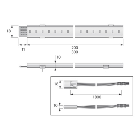 halemeier SuperStripe Plus nw 200mm 24VDC 4.8W