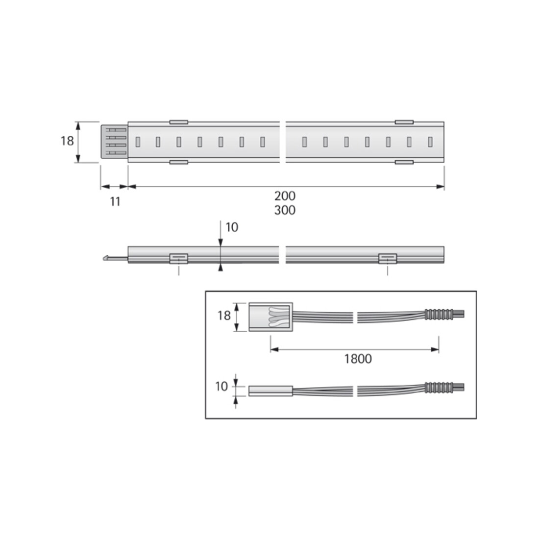 halemeier SuperStripe Plus nw 200mm 24VDC 4.8W