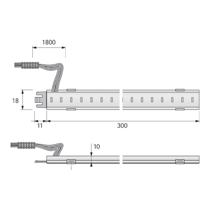 halemeier SuperStripe Plus nw 300mm 24VDC 6.2W